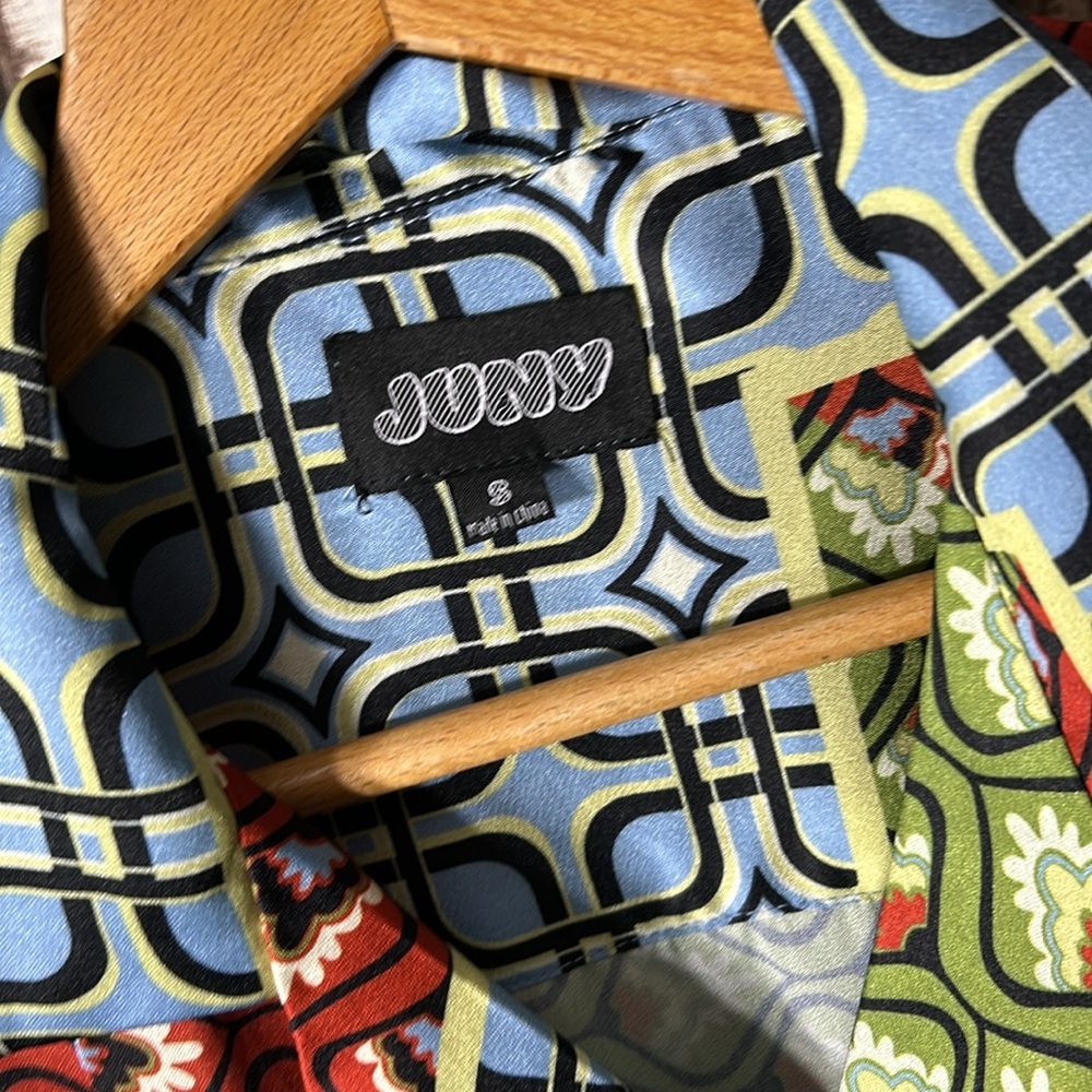 Juny Small Patterned Button Down Short Sleeve Shi… - image 7